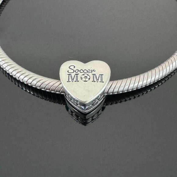 Pandora Soccer Mom Heart Charm S 925 Jewelry - Picture 1 of 3